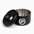 Пепельница из нержавеющей стали «Перекур», 8×5.4 см, черный - Фото 3