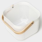 Корзина для хранения LaDо́m «Скандинавия», квадратная, 23.5×24×18 см, белая - Фото 4