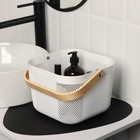 Корзина для хранения LaDо́m «Скандинавия», квадратная, 23.5×24×18 см, белая - Фото 6