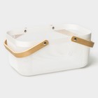 Корзина для хранения LaDо́m «Скандинавия», прямоугольная, 39×24.5×18 см, белая - Фото 4