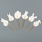 Шпажки на пасху «Пасхальные кролики», набор 6 шт. - Фото 2