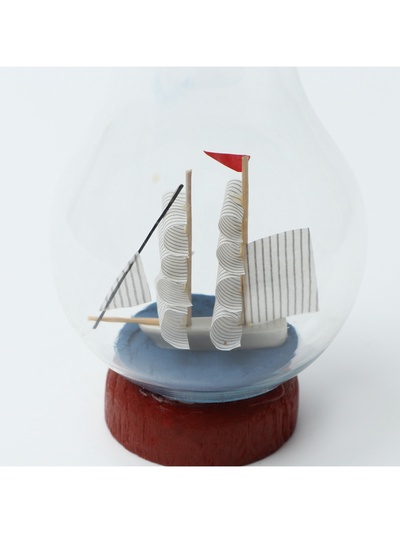 Корабль в лампочке «Парус», фигурка, 10×6 см, МИКС