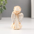 Сувенир полистоун "Ангел в цветочном платье и венке с серебристыми крыльями" МИКС 8,5 см - Фото 5