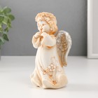 Сувенир полистоун "Ангел в цветочном платье и венке с серебристыми крыльями" МИКС 14,5 см - Фото 3