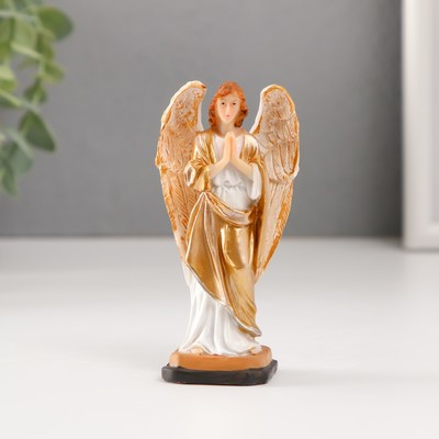 Сувенир полистоун "Молитва ангела в золотом одеянии" 10 см