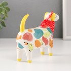 Фигурка керамика «Пёсик с косынкой», разноцветные пятна, 16.7×5×11.8 см - Фото 3