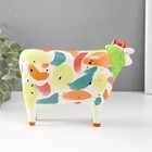 Сувенир керамика "Корова с косынкой" разноцветные пятна 21,8х8х15,8 см - Фото 3