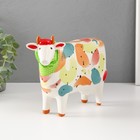 Сувенир керамика "Корова с косынкой" разноцветные пятна 21,8х8х15,8 см - Фото 4