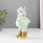 Фигурка керамика «Лягушонок в резиновых сапогах, с косынкой», 8.4×6×16.3 см - Фото 2
