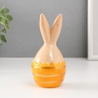 Сувенир керамика "Кролик в яйце с полосками" бежево-жёлтый 6,6х6,5х14,3 см - Фото 3