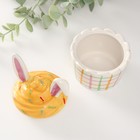 Шкатулка для украшений «Пирожное с заячьими ушками», керамика, 8.8×8.5×12 см - Фото 5