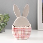 Шкатулка для украшений «Зайка в яйце», керамика, серо-красный, 11.8×7.2×20.8 см - Фото 3