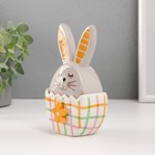 Шкатулка для украшений «Зайка в яйце», керамика, серо-жёлтый, 8×5.4×14.2 см - Фото 2