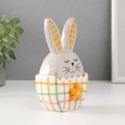 Шкатулка для украшений «Зайка в яйце», керамика, серо-жёлтый, 8×5.4×14.2 см - Фото 4