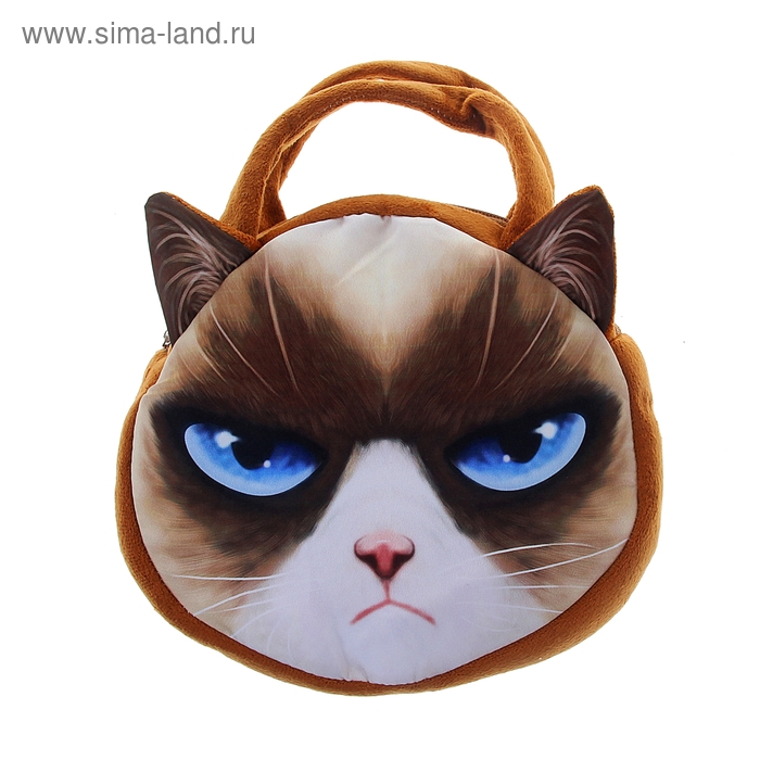 Мягкая сумочка "Киса" с голубыми глазами - Фото 1