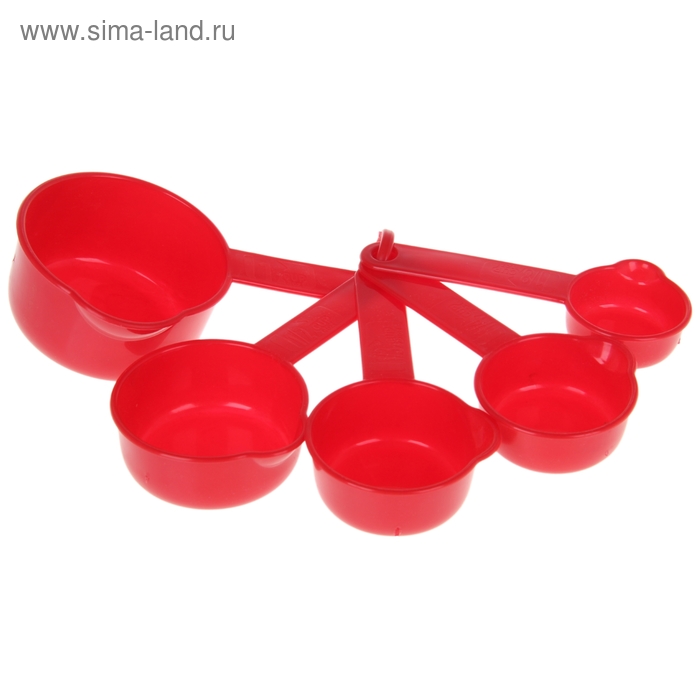 Набор ложек мерных больших, 4 шт., цвета МИКС - Фото 1