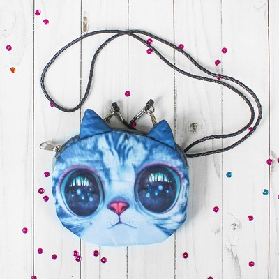 Мягкая сумочка «Киса», на верёвочке, большие глазки