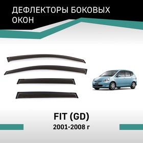 Дефлекторы окон Defly, для Honda Fit (GD), 2001-2008