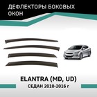 Дефлекторы окон Defly, для Hyundai Elantra (MD, UD), 2010-2016, седан - Фото 1