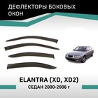Дефлекторы окон Defly, для Hyundai Elantra (XD, XD2), 2000-2006, седан - Фото 1