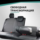 Авточехлы для Chevrolet Cobalt, 2011-2015, экокожа черная/жаккард - Фото 4