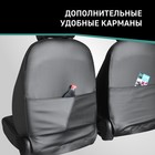 Авточехлы для Honda Stepwgn, 2001-2003, 5 мест, экокожа черная - Фото 7