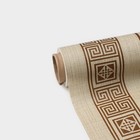 УЦЕНКА Клеенка столовая на нетканой основе «Афины», рулон 20 м, ширина 140 см, коричневая - Фото 5