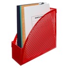 Лоток для бумаг вертикальный Calligrata "Офис-класс" для бумаг, красный - фото 9645580