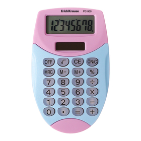 Калькулятор карманный 8-разрядов ErichKrause PC-900 Pastel Bloom, микс
