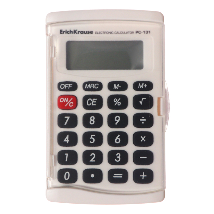 Калькулятор карманный 8-разрядов ErichKrause PC-131 Classic, белый