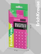 Калькулятор карманный 8-разрядов ErichKrause PC-987 Neon, розовый - Фото 4
