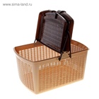 Корзина 47×36×27.5 см, бежево-шоколадный - Фото 2