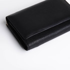 Кошелёк женский на кнопке, цвет чёрный - фото 23962721