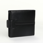 Портмоне мужское на кнопке, отделение для сим-карт, цвет чёрный - фото 23963017