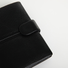 Портмоне мужское на кнопке, отдел для автодокументов, цвет чёрный - фото 23963043