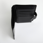 Портмоне мужское на кнопке, отдел для автодокументов, цвет чёрный - фото 23963044