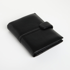 Портмоне мужское на кнопке, отдел для автодокументов, цвет чёрный - фото 23963051