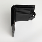 Портмоне мужское на кнопке, отдел для автодокументов, цвет чёрный - фото 23963053