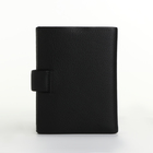 Портмоне мужское на кнопке 3 в 1, отдел для автодокументов, паспорта, цвет чёрный - фото 23979927