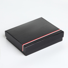 Портмоне мужское на кнопке 3 в 1, отдел для автодокументов, паспорта, цвет чёрный - фото 23979934