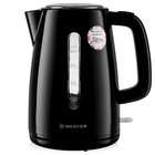 Чайник электрический BRAYER 1058BR-BK, пластик, 2 л, 2200 Вт, чёрный - фото 321421877