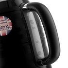 Чайник электрический BRAYER 1059BR, пластик, 1.7 л, 2200 Вт, термометр, чёрный - фото 9647639