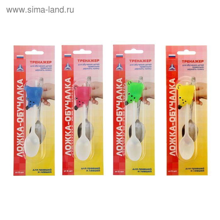 Ложка-обучалка тренажер, микс - Фото 1