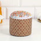 Форма бумажная для кулича «ХВ Золотое», 11×8.5 см, коричневая - Фото 1