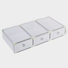 Коробка для хранения обуви выдвижная Middle size, 20×31×11 см, 3 шт, цвет белый - Фото 2