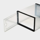 Коробка для хранения обуви с дверцей Доляна Large size, 26×33.5×16.5 см, 2 шт. - Фото 5