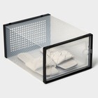 Коробка для хранения обуви с дверцей Доляна Large size, 26×33.5×16.5 см, 2 шт. - Фото 7