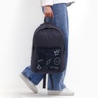 Рюкзак школьный молодёжный «Хаки», 33х13х37, отдел на молнии, н/карман, серый - фото 11255590