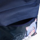 Рюкзак детский Аниме, 33*13*37, отд на молнии, н/карман, темно-синий - Фото 5