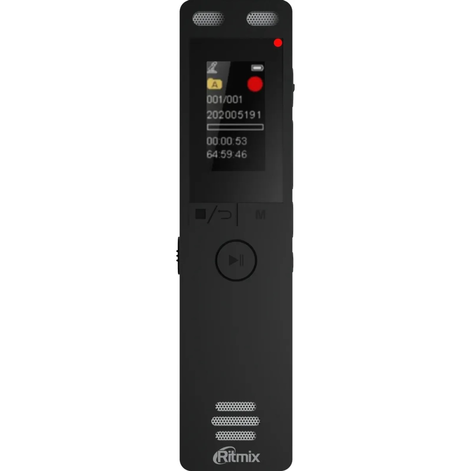 Диктофон RITMIX RR-155, 16Гб,micro SD, APE, MP3, WMA, FLAC, WAV, Jack 3 ...